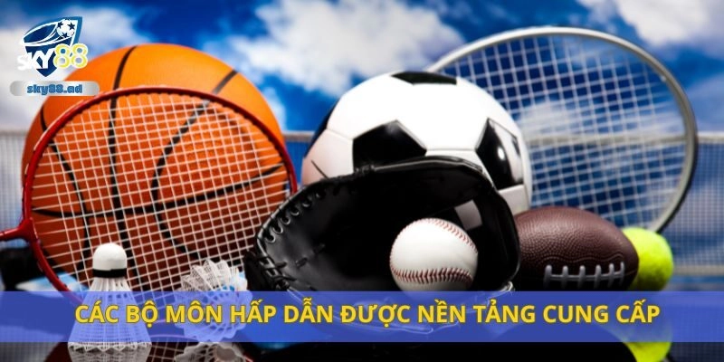 Các bộ môn hấp dẫn được nền tảng cung cấp